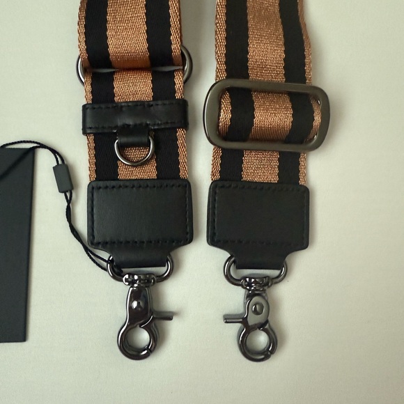 NWT MZ Wallace Crossbody Strap in Black/Gold Brown (Shimmer) - Picture 2 of 5